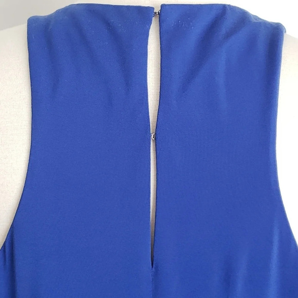 Elizabeth and James Blue Asymmetrical Racerback Sleeveless Rowan Blouson Dress - Picture 5 of 8